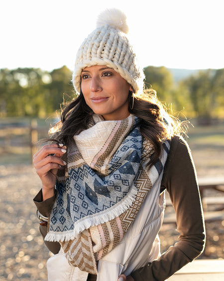 Reversible Button Scarf/Poncho