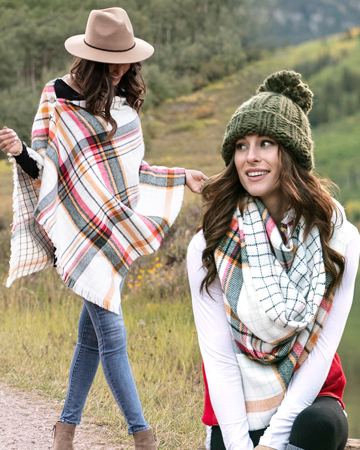 Reversible Button Scarf/Poncho