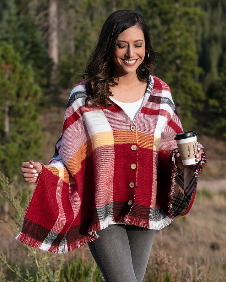 Reversible Button Scarf/Poncho