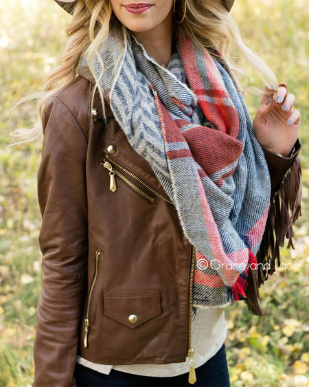 Reversible Button Scarf/Poncho