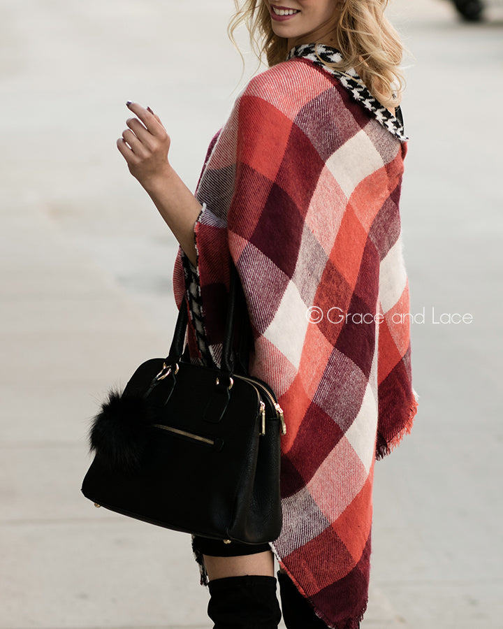 Reversible Button Scarf/Poncho