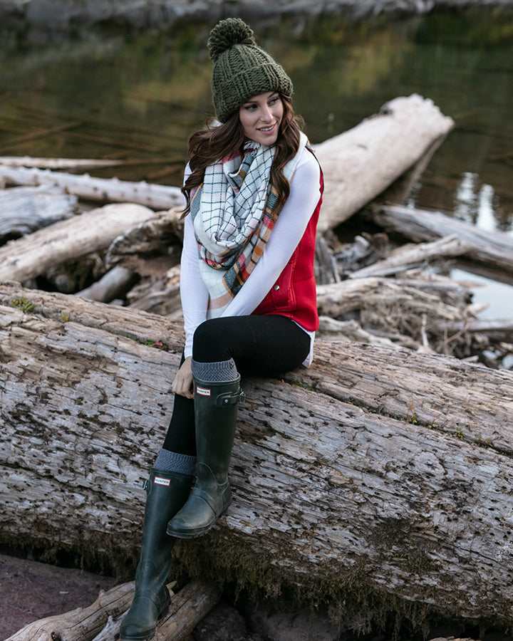 Reversible Button Scarf/Poncho