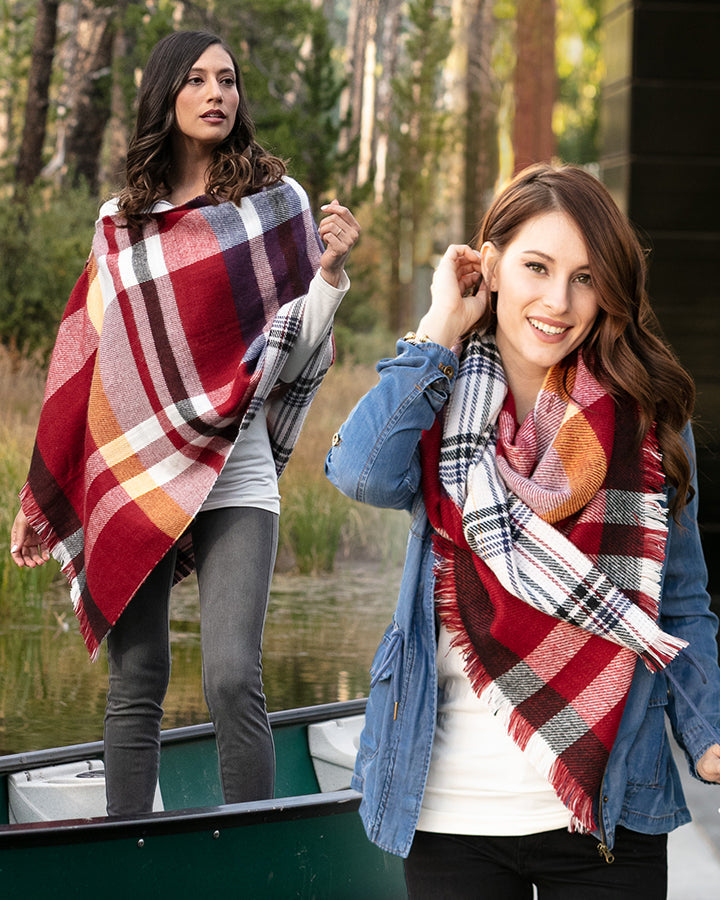 Reversible Button Scarf/Poncho