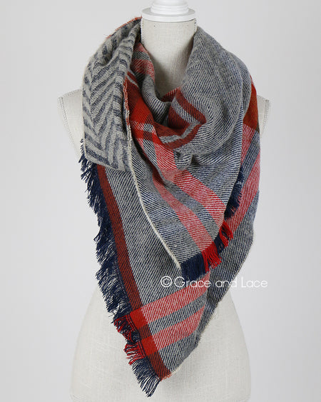 Reversible Button Scarf/Poncho