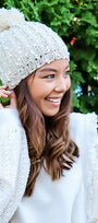 Snow Bunny Pom-Pom Beanie