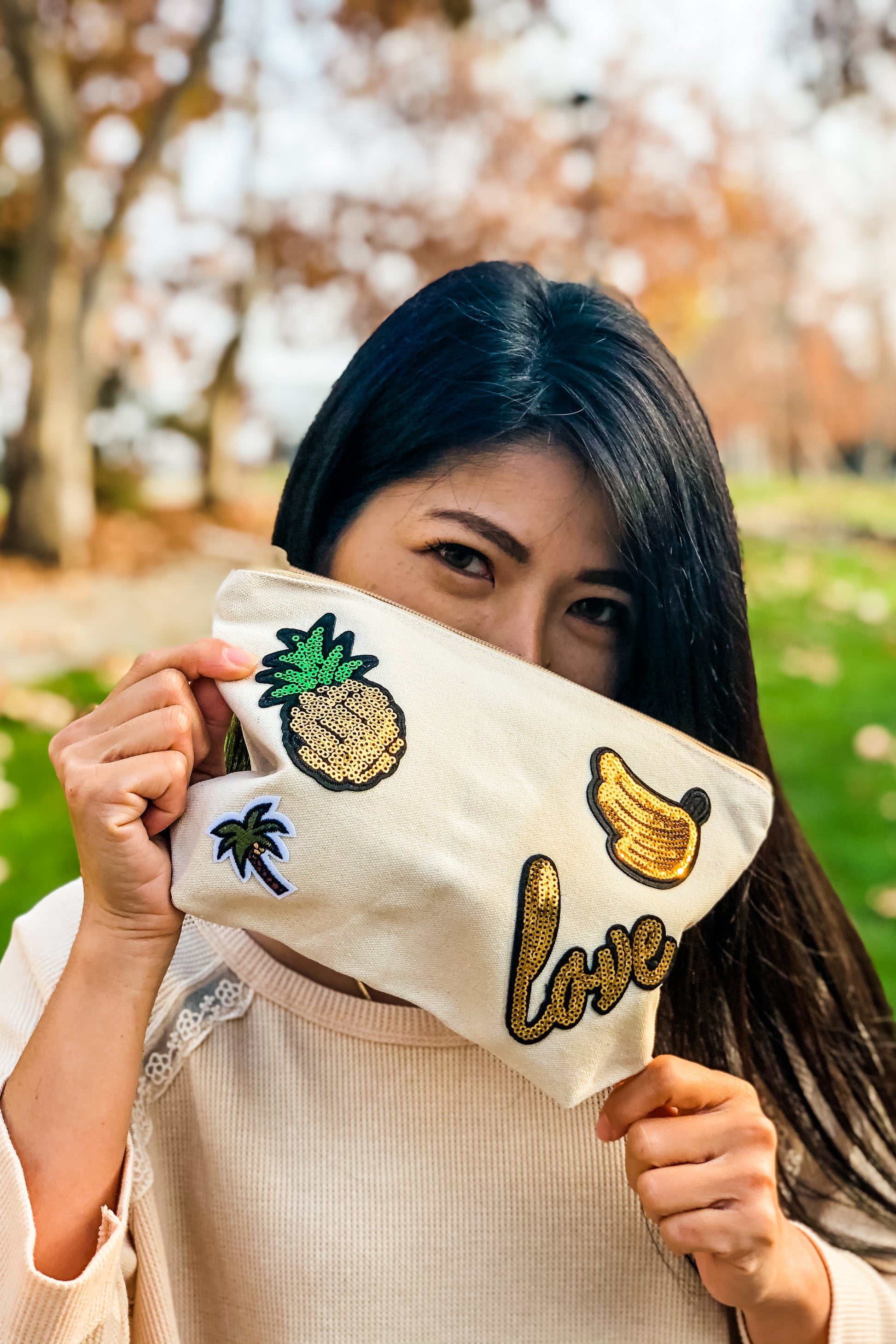 Tropics Pouch in Natural