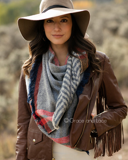 Reversible Button Scarf/Poncho