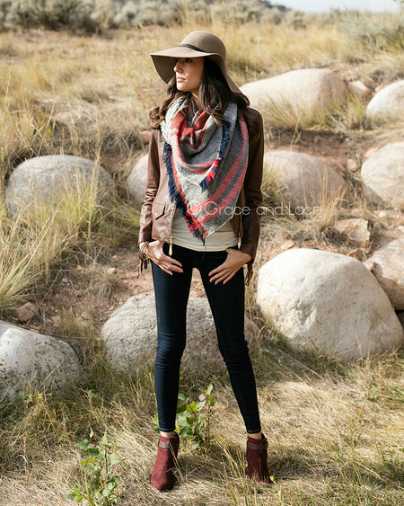 Reversible Button Scarf/Poncho