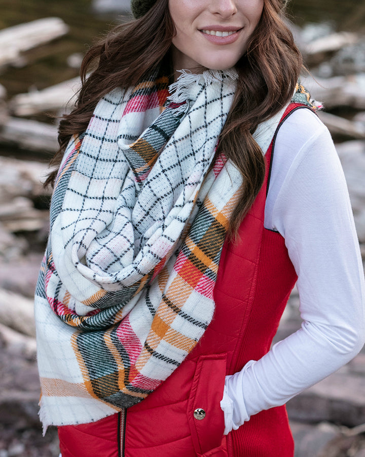 Reversible Button Scarf/Poncho