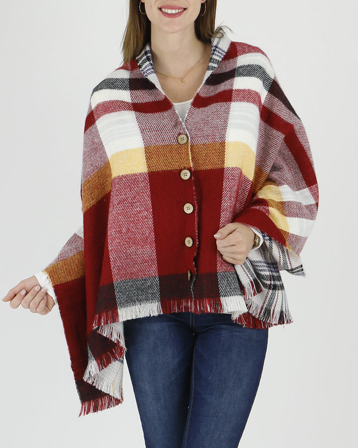 Reversible Button Scarf/Poncho