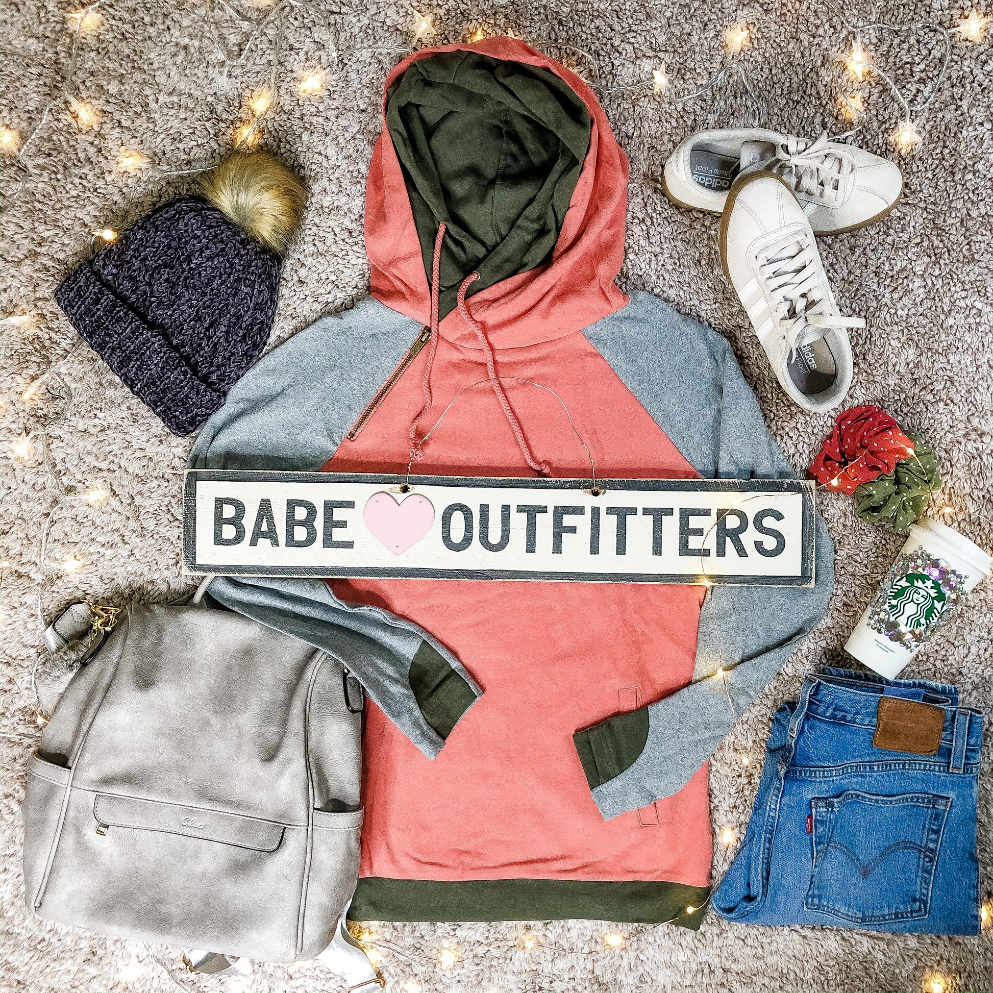 Ampersand DoubleHood™ Sweatshirt - Cabin Fever - Babe Outfitters