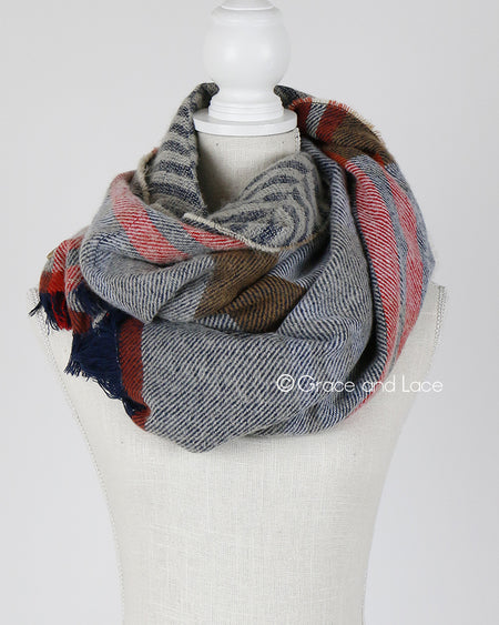 Reversible Button Scarf/Poncho