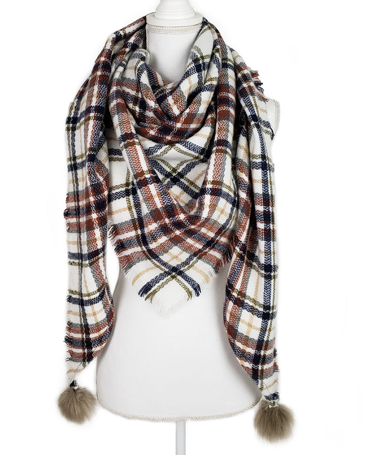 Grace & Lace Plaid Triangle Scarf