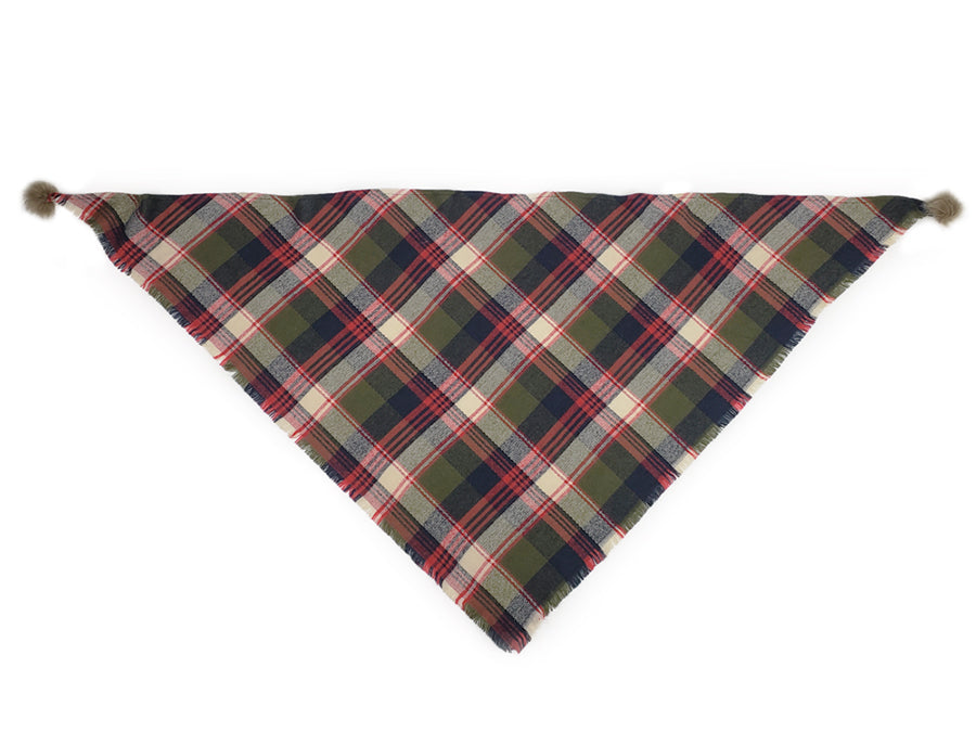 Plaid Triangle Scarf