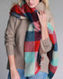 Wrap it Up Reversible Blanket Scarf (Mint Color Block & Stitched Stripe) - Babe Outfitters