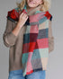 Wrap it Up Reversible Blanket Scarf (Mint Color Block & Stitched Stripe) - Babe Outfitters