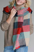 Wrap it Up Reversible Blanket Scarf (Mint Color Block & Stitched Stripe) - Babe Outfitters