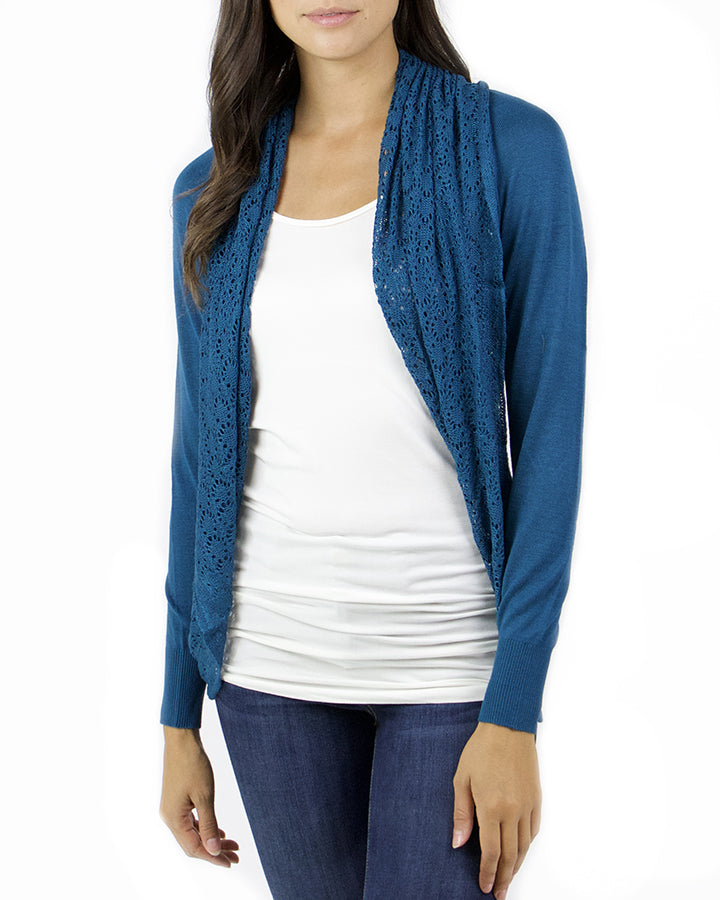 Grace & Lace Open Knit Light Weight Two Fit Knit Cardigan - Babe Outfitters